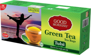 Good Morning Green Tea Tulsi Tea Bags With Envelop